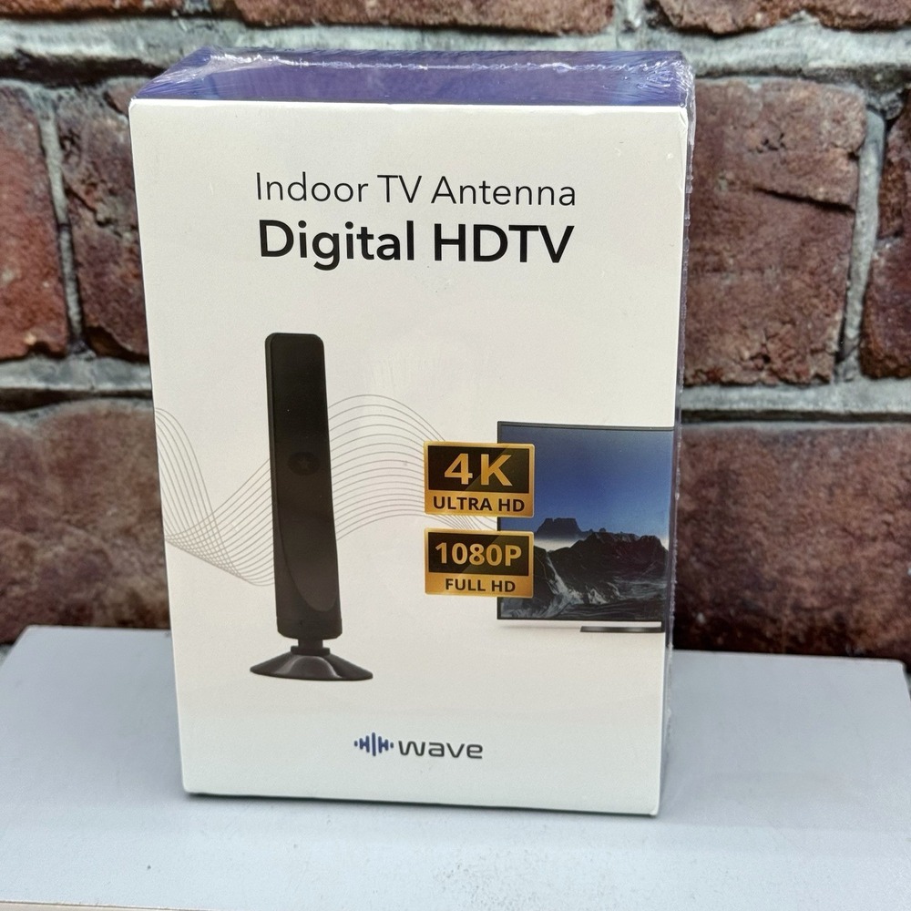 Indoor TV Antenna  Digital HDTV  4K Ultra HD & 1080P Full HD Wave New Sealed‎
